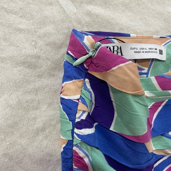 ~ZARA Ruffle Skirt Bright Multicolor~ - Picture 6 of 6